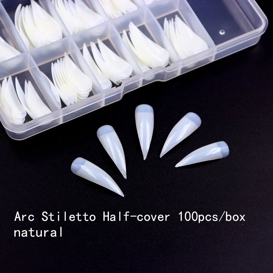 100 шт./кор. ногти для салона длинные искусственные Искусственные