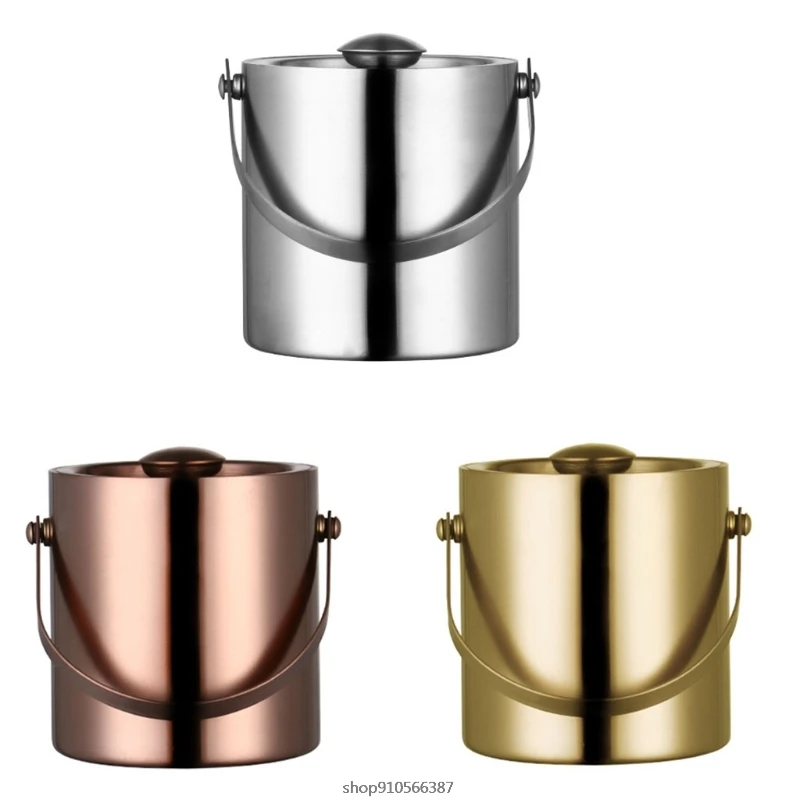

Red Wine Western Stainless Steel Ice Bucket, 3 Liter Double Thermal Insulation Bucket for Beer and Wine Chilling ma31 Wholesales