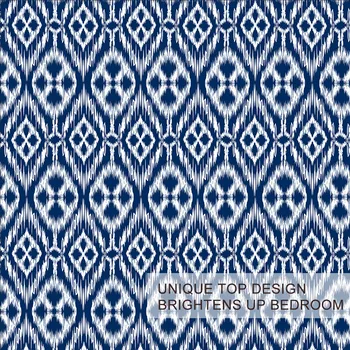 BlessLiving Tribal Bedding Watercolor Duvet Cover Set Classic Blue White Quilt Cover Geometric Bedspreads Boho Style Beddengoed 3