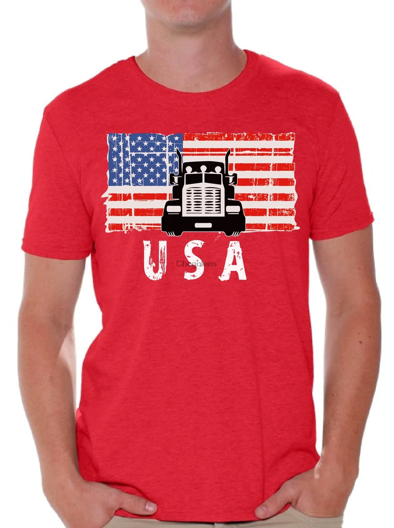 Необычные стили грузовик США Мужская рубашка подарки для мужчин водитель