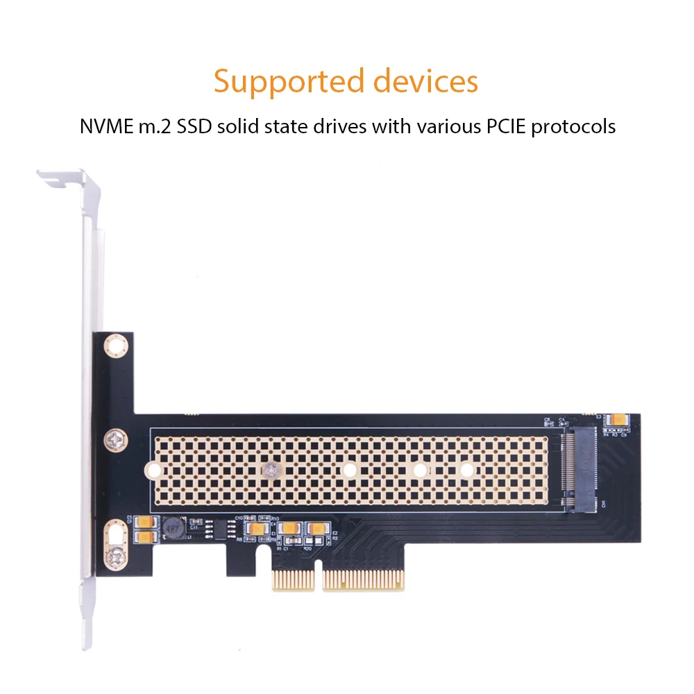 плата расширения pcie nvme m 2 m key type ngff ssd к pcie 4x п