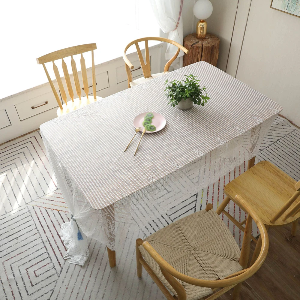 Скандинавские белые прозрачные кружевные скатерти скатерть для обеденного