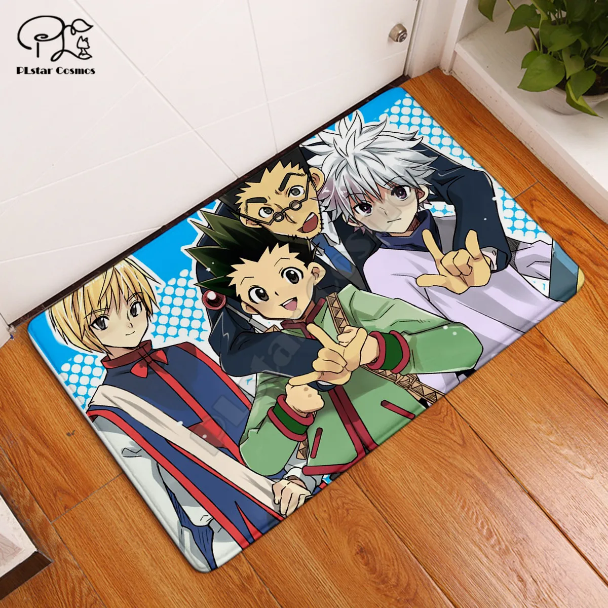 

Full-time hunter anime Plush Vintage Cassette Tape Indoor Doormat Non Slip Door Floor Mats Carpet Rugs Decor Porch Doormat