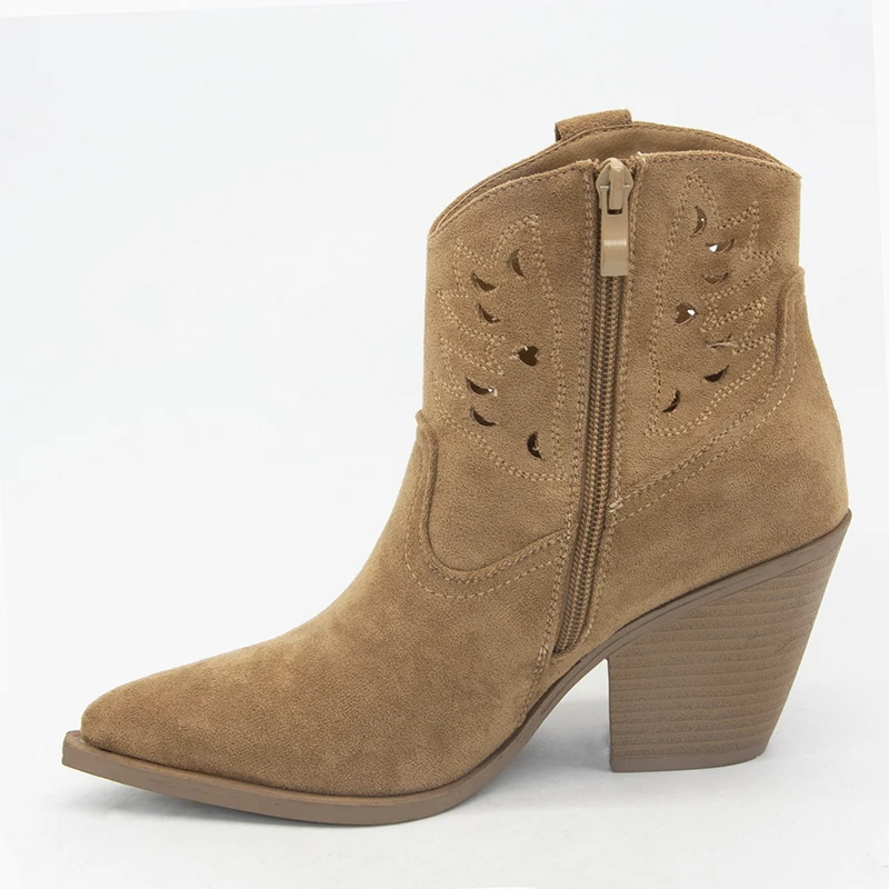 

[GOGD]The latest design of women's thick heeled women's boots and bare shoes in 2020