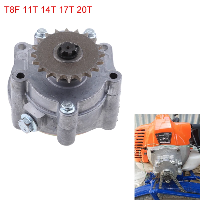 

T8F 11T Tooth Rear Clutch Drum Gear Box Sprocket 11T 14T 17T 20T for 33cc 43cc 49cc Ty Rod Go Kart Moto Dirt Bike Scooter Chain