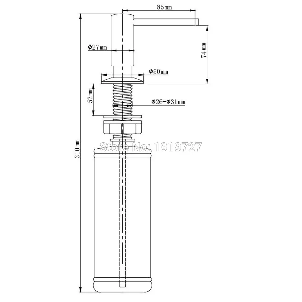 

Matt Black Solid Brass Matte Black Kitchen Soap Dispenser Commercial ORB Lotion Dispenser With Abs Pump