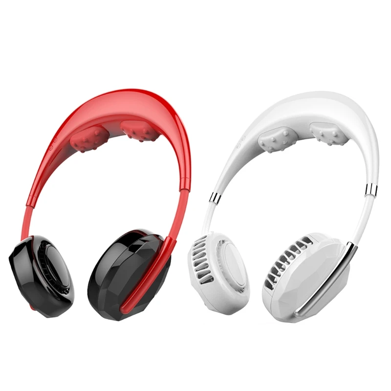 Goede Draagbare Opknoping Hals Fan Wearable Opvouwbare Usb Opladen Sport Lichtgewicht Mini Fan E Voor Reizen