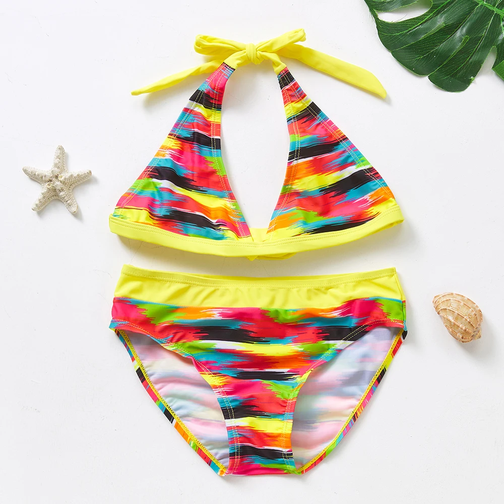 

New Swimsuit Girls Ruffle Tankini Suit 2-16Y Two-pieces Fashion Swimsuit For Girls Summer Beach Wear Children Bathing Suit ST271