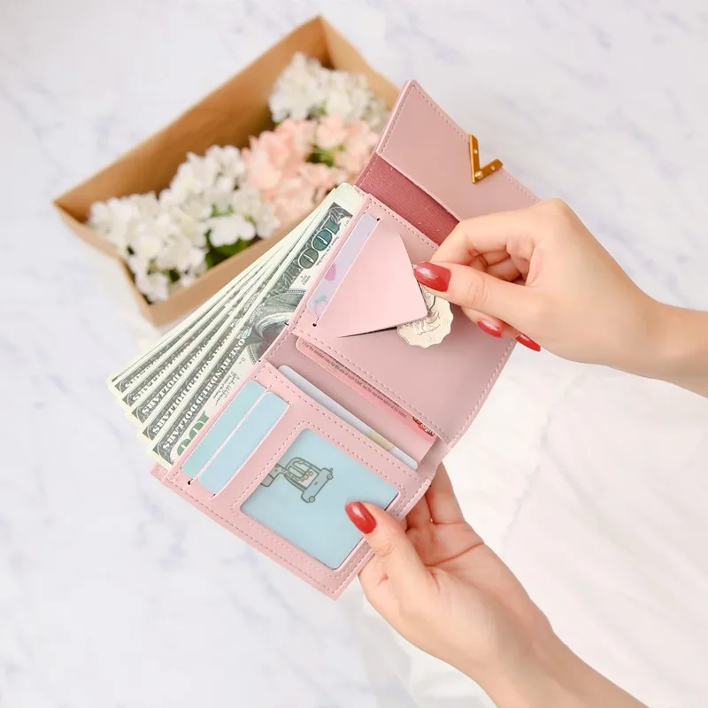 2019 кошелек женский короткий прошитый на застежке-молнии модные панельные