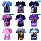 Футболка Fortnite для мужчин и женщин, тонкая 3d-футболка с рисунком героев аниме Королевская битва, подарок на день рождения, для мальчиков и девочек
