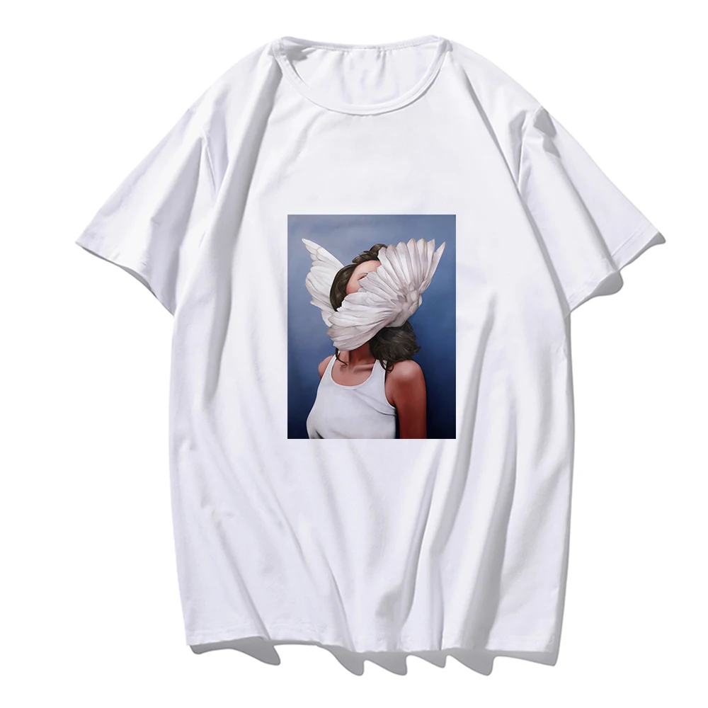 Летняя женская Корейская одежда футболка белая Ulzzang Harajuku креативная