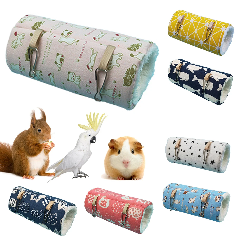 

Hamster Cage Ferret Tunnel Hammock For Rat Warm Hamster Tube Toy Hanging Bed Cage For Hamster Rabbit Guinea Pig Small Animals