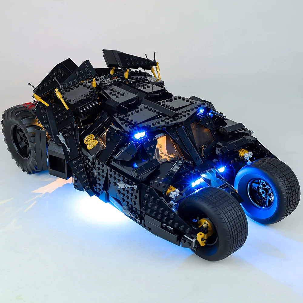 Набор со светодиодсветильник кой для Batmobile Tumbler 76240 автомобильные игрушки блоки
