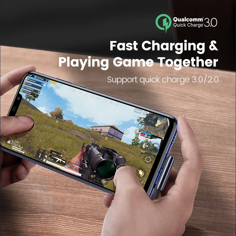 Кабель UGREEN usb-c 3 А угловой для быстрой зарядки Samsung S10 S9 Plus 0 | Мобильные телефоны и