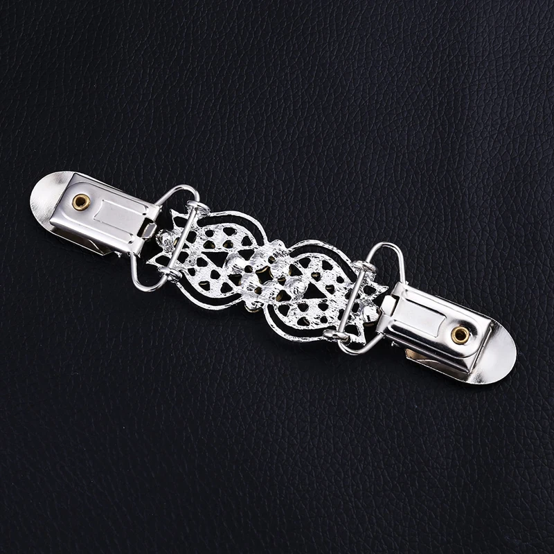 Fashion Sweater Cardigan Clips Keeper Shawl Duck Clip Buckles Clothes Decor Beaded Crystal Pin Brooch Metal Buckle Gifts