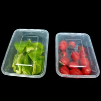 10pcs transparent reusable bento box meal storage food takeaway microwave container with lid consumer and commercial