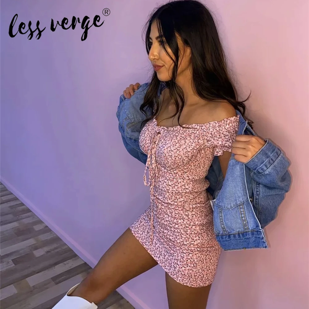 Женское винтажное платье с коротким рукавом открытыми плечами и цветочным