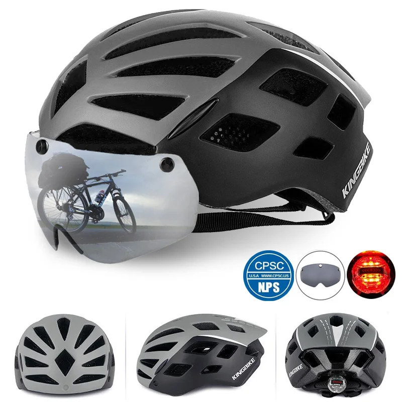 Велосипедный шлем для взрослых шоссейные горные гонки велосипедный с Goggle задний