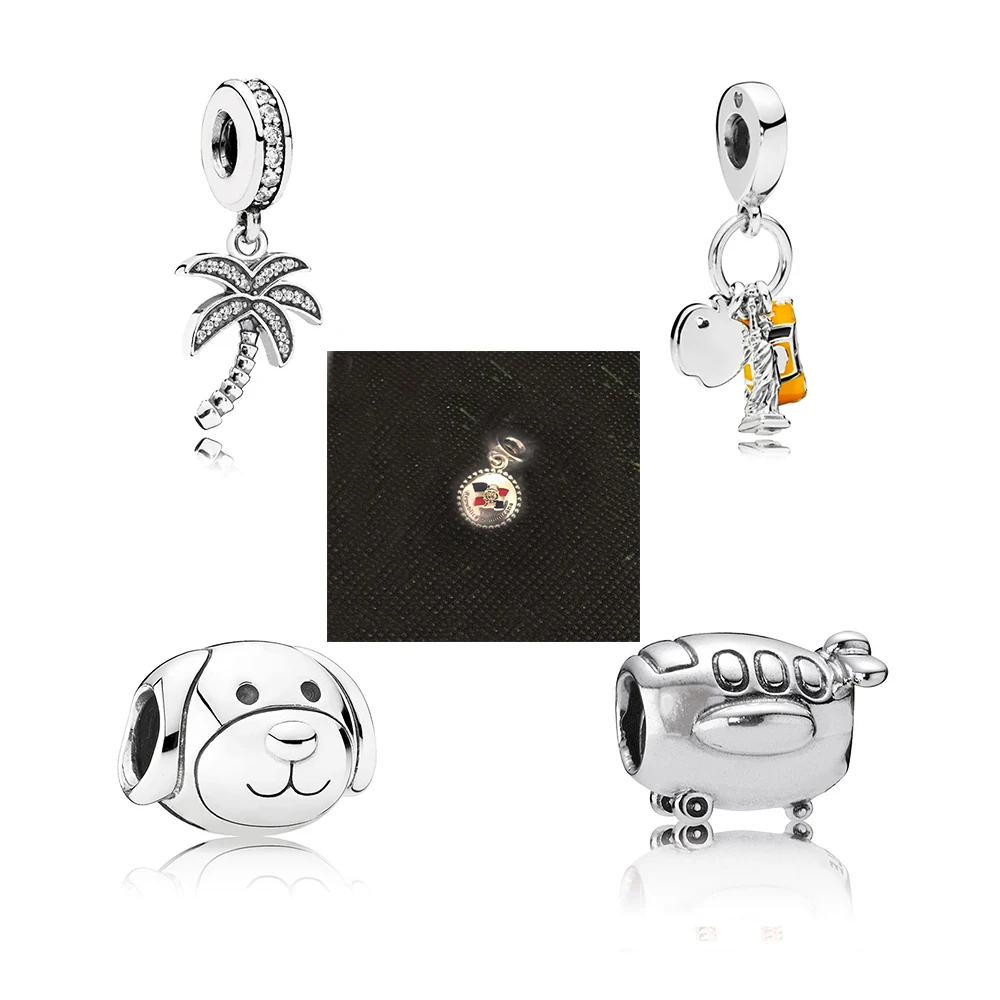 

Женский браслет из серебра 100% пробы с эмалью, с подвеской-подвеской из серебра 925 пробы, с изображением Нью-Йорка