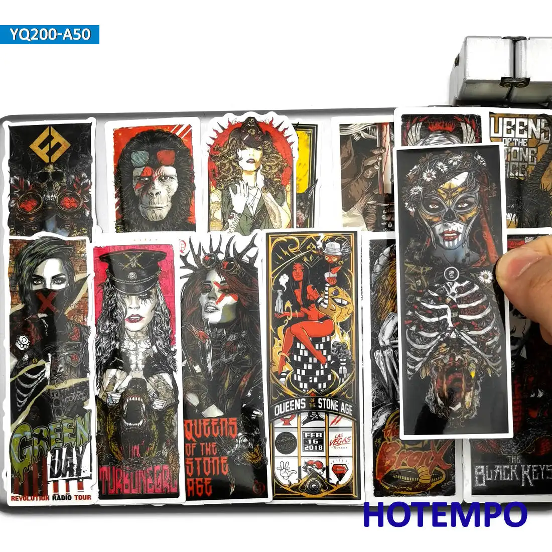 50pcs gothic skull devil witch rock punk dark style mixed waterproof stickers pack for diy phone laptop skateboard bike moto car free global shipping