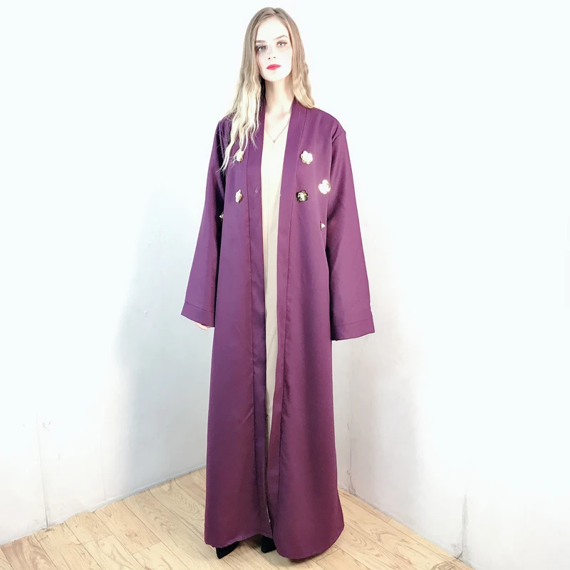 Open Abaya Kimono Muslim Dress Abaya Femme Kaftan Dubai Caftan Oman Qatar Islamic dress F979
