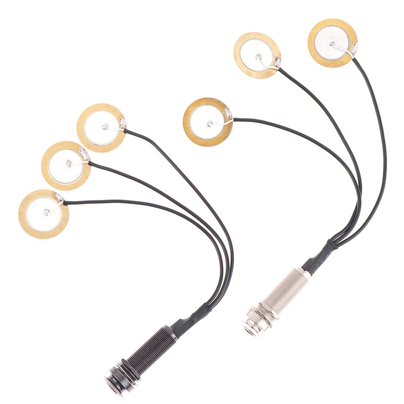 Пьезоконтактный микрофон 3 преобразователя пикапа с концевым штырьком для Kalimba |