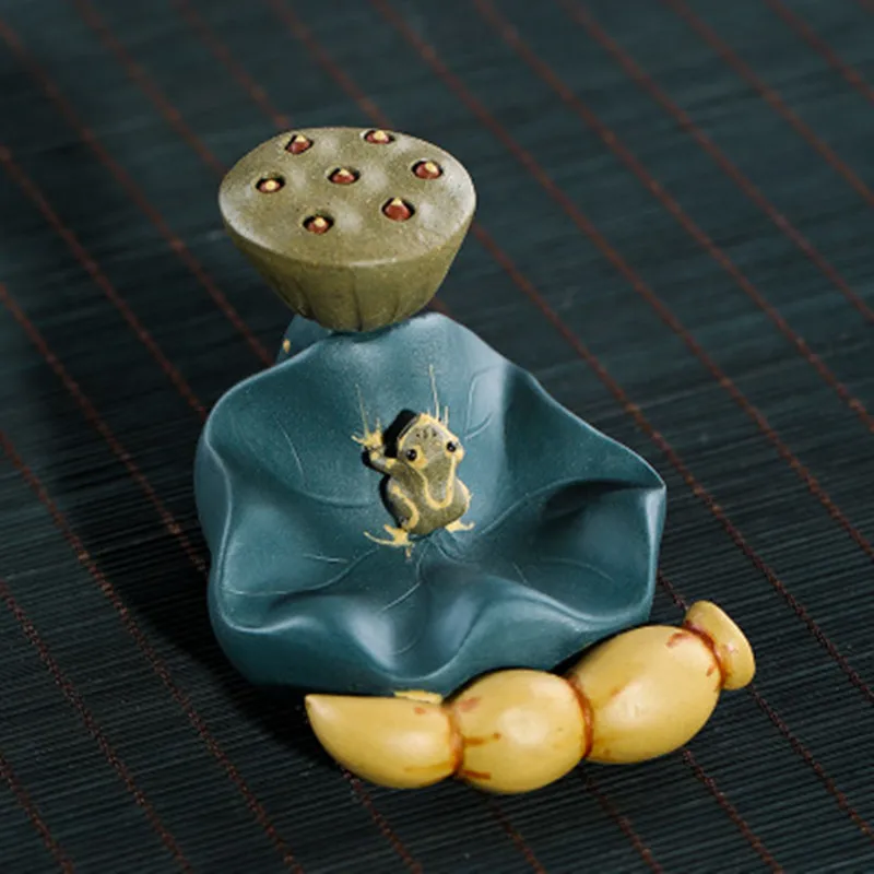 Yixing фиолетовый глина корень лотоса лягушка чай ПЭТ ZiSha ручной работы милое