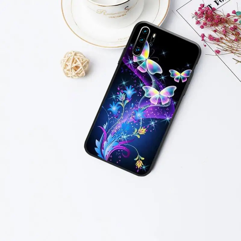 

Beautiful Butterfly Colorful butterfly for huawei p2 p30 p40 pro mate 10 20 30 pro lite p smart y7 2019 plus nova 3I cases cover