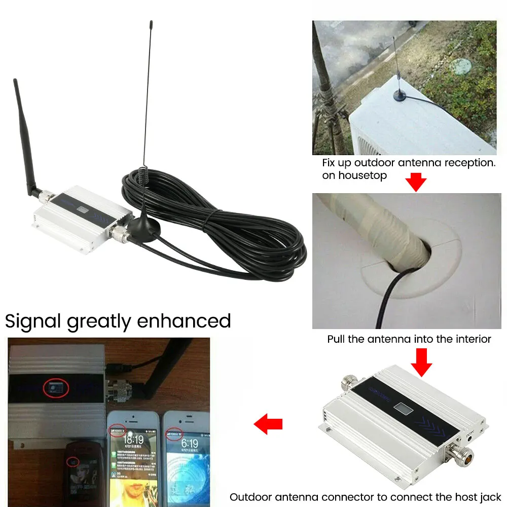 Вилка стандарта США маленький ЖК дисплей GSM 900 МГц мобильный телефон Усилитель