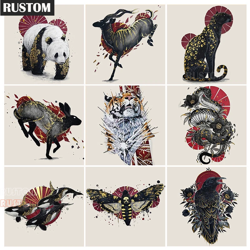 

5D алмазная живопись, персональный рисунок мультяшных животных, полноразмерная/круглая вышивка, вышивка крестиком, домашний Декор, живопись...