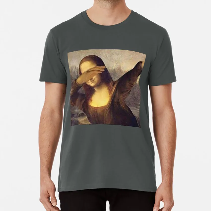 Темно-серый Mona lisa, футболка для вытирания, mona lisa, начесывание, monalisa mona lisa dab, наклейки dab, футболки, толстовка, на которой изображено движение Дэб, dab, ipjone - Цвет: Темно-серый