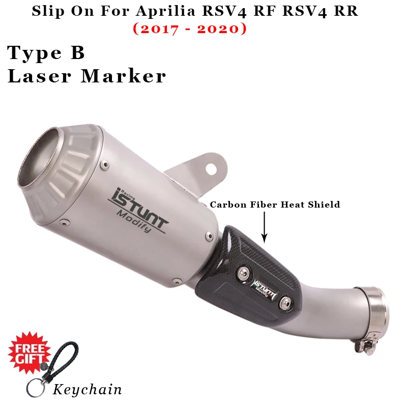 

For Aprilia RSV4 1000RR 1000RF 2017 2018 2019 2020 Exhaust Pipe Motorcycle Muffler No Db Killer Slip On Original Catalyst