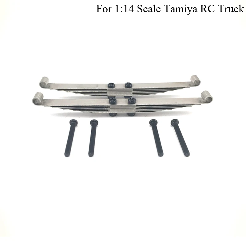 Suspensi&oacute;n delantera de Metal, placa de acero, amortiguador, actualizaci&oacute;n para 1/14 Tamiya RC, cami&oacute;n, remolque, volquete Scania MAN Benz, piezas de bricolaje para coche-0