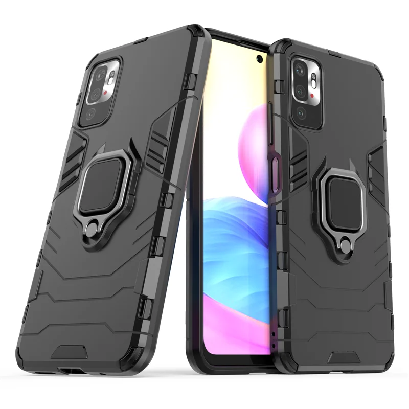 

For Xiaomi Poco M3 Pro Case Cover For Xiaomi Poco M3 Pro Case Finger Ring Holder Hard PC Protective Phone Bumper For Poco M3 Pro
