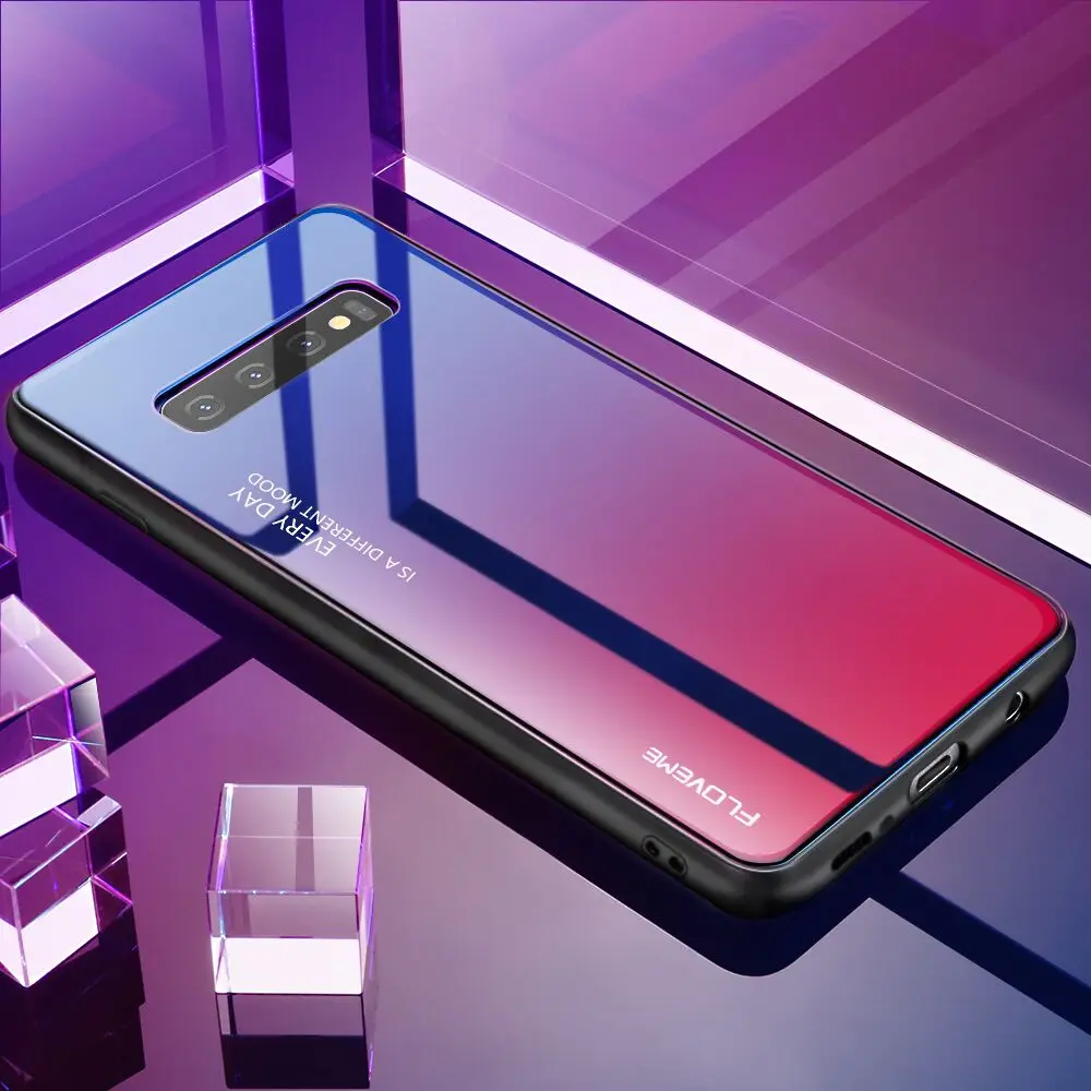 Градиентный чехол для samsung Galaxy A50 A30 A3 A5 A7 J3 J5 J7 2017 J4 J6 A6 A8 A9 2018 S7 край S8 S9 S10 плюс