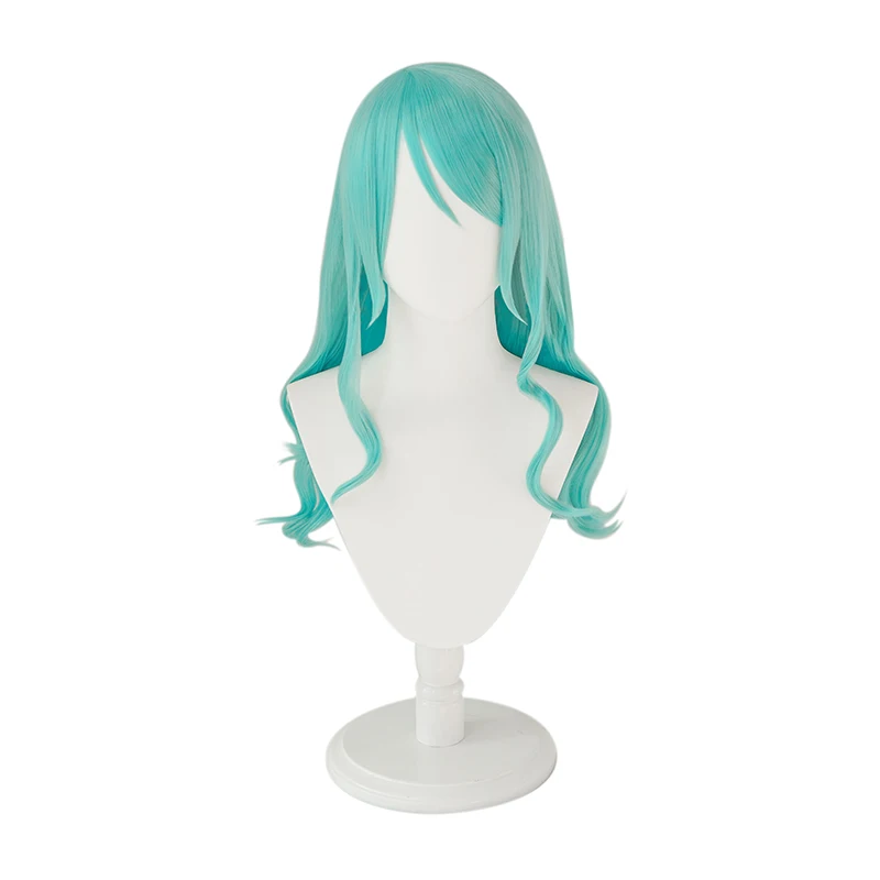 Взгляд! Hikawa Sayo Bandori Косплей синие зеленые длинные волнистые термостойкие