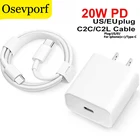 Быстрое зарядное устройство USB, быстрая зарядка, 20 Вт, QC 3,0, кабель USB Type-C, адаптер для телефона iPhone 12, Huawei C2C, Macbook Pro, C2L, шнур для планшета