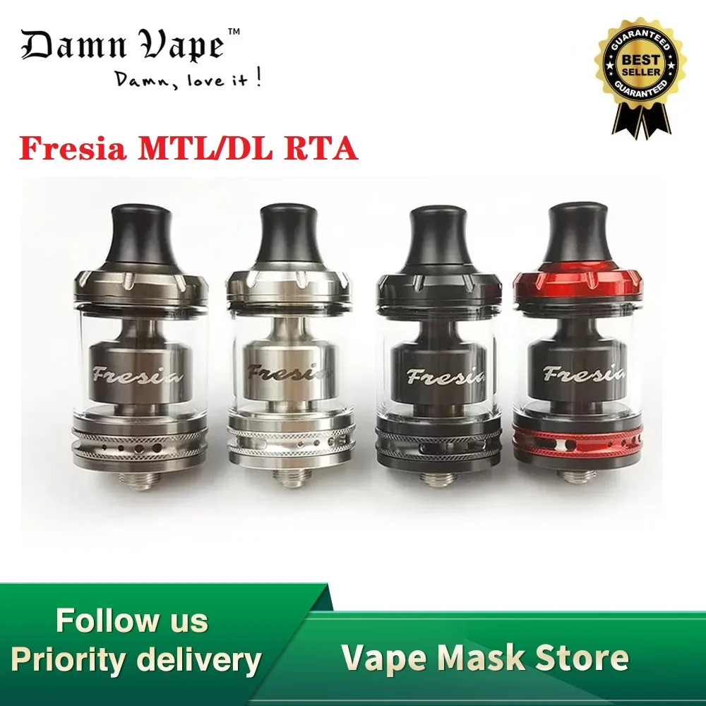 Оригинальный DamnVape Fresia MTL RTA 22 мм бак распылитель трубка в трубе AFC система