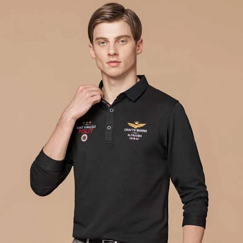 

Men's Long sleeve polo shirt New poloshirts plus size YP8960