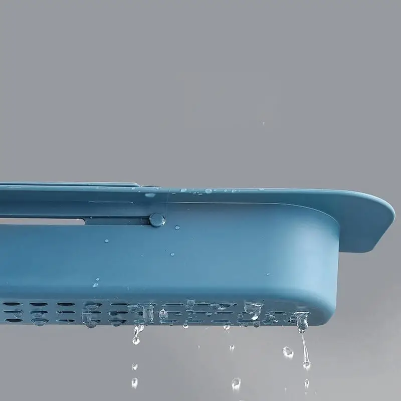 

Telescopic Sink Storage Rack Adjustable Drain Rack Orangizer Kitchen Washing Cloth Sponge Holder