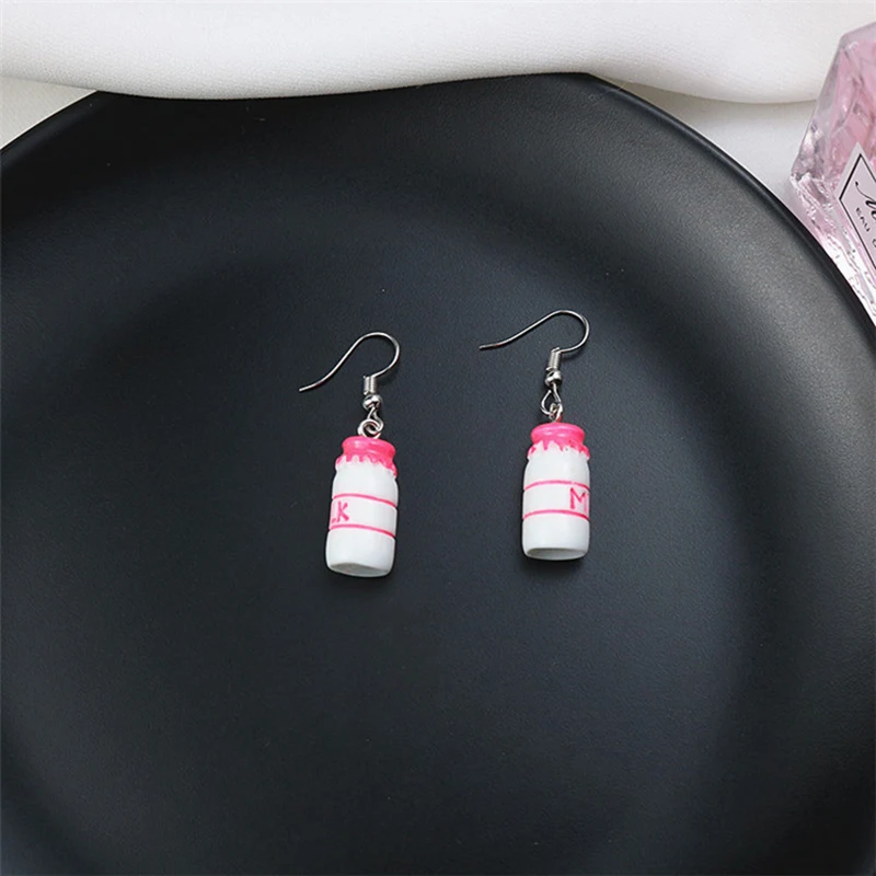 Висячие серьги в Корейском стиле Харадзюку с имитацией молочной бутылки