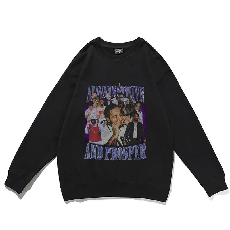 

New Asap Rocky Classic Fashion Sweatshirt Always Strive and Prosper Hip Hop Rapper Print Sweatshirts Men Women Asap Mob Pullover