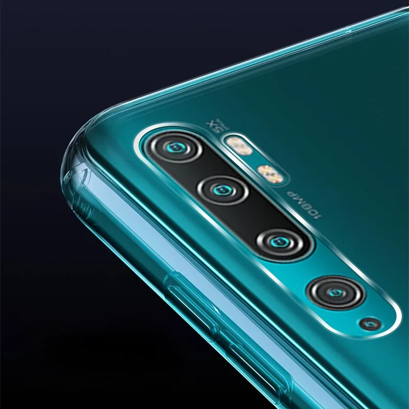 Для Xiaomi Mi Note 10 чехол прозрачный мягкий ТПУ полный защитный для CC9 Pro pro Прозрачный