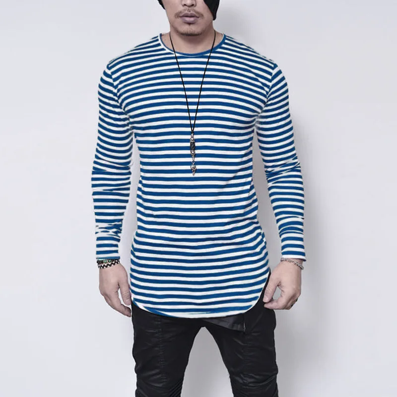 Футболка мужская с длинным рукавом и круглым вырезом для фитнеса | Мужская одежда