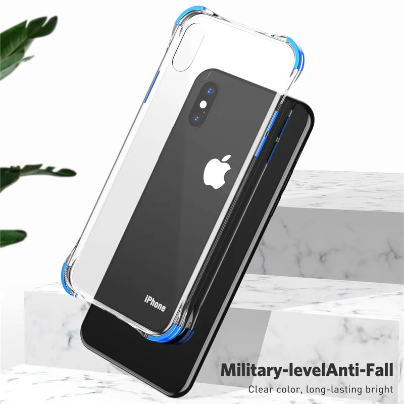Lovebay Прозрачный чехол для iPhone X XR Xs Max 7 8 6 6s Plus Мягкий ТПУ сплошной цвет акриловые