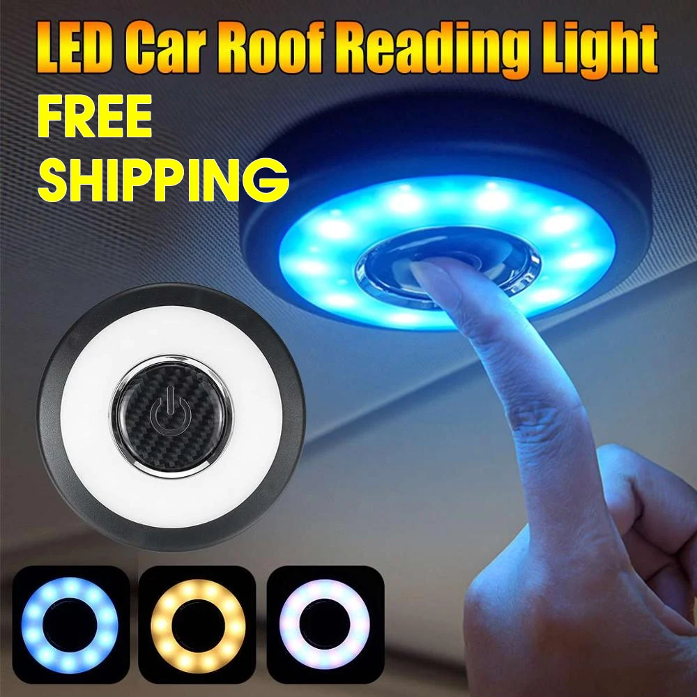 Wireless Led Usb Car Interior Ceiling Dome Light Reading USB Charging Roof Magnet Lamp Touch Type Night Light Trunk Rechargeable