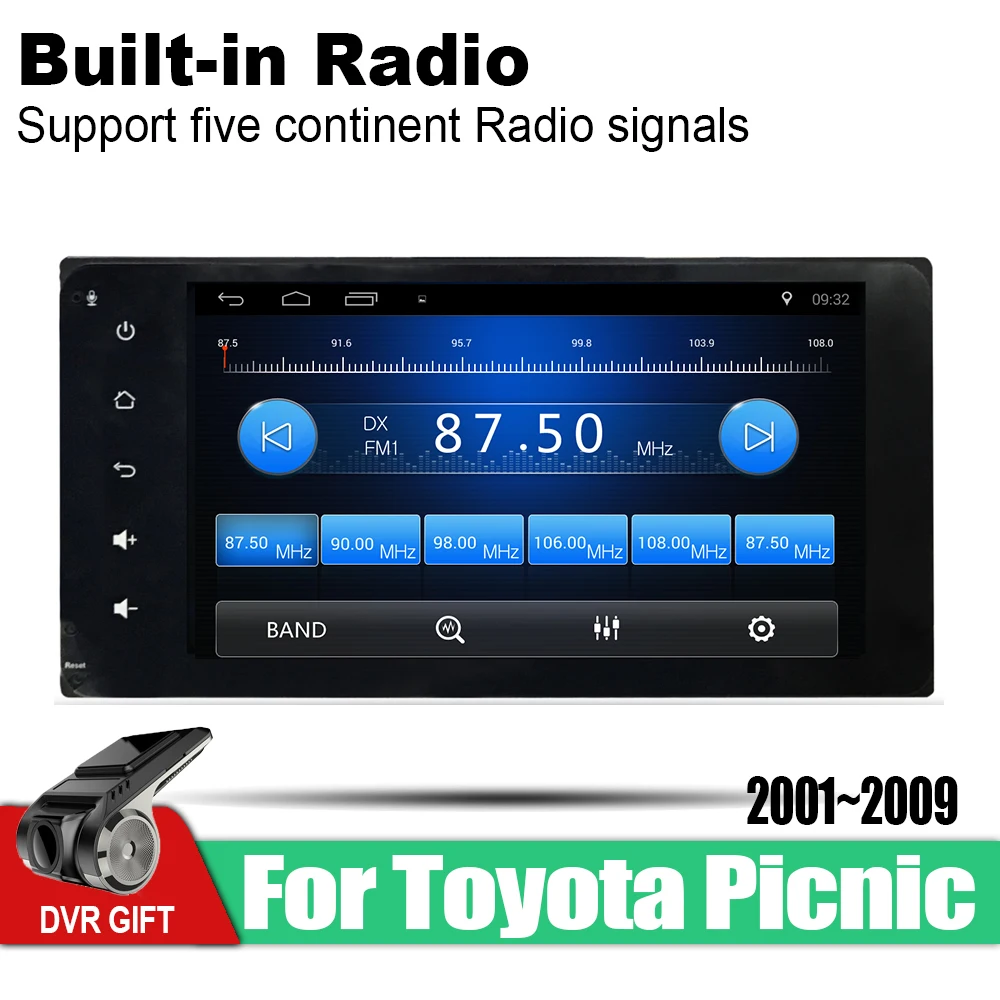 Автомобильный мультимедийный плеер ZaiXi Android с GPS для Toyota пикника 2001 ~ 2009