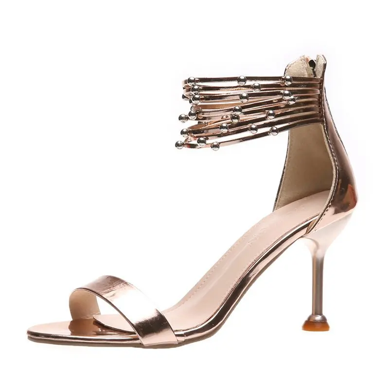 

Clear Heels Female Sandal 2021 Summer All-Match Comfort Shoes for Women Buckle Strap Girls Studded High Fashion New Stiletto