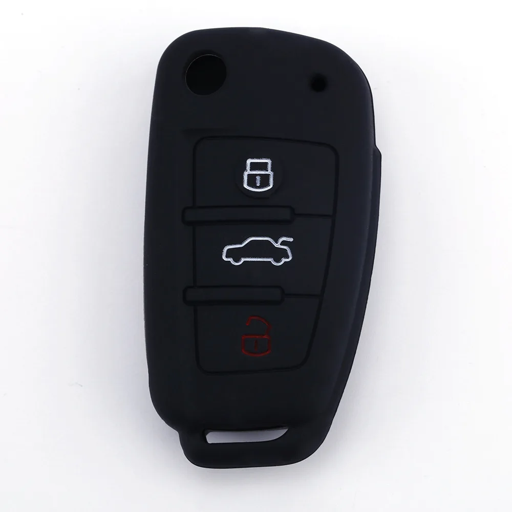 Применимый CHERY складной 3 ключа силиконовый чехол для ключей JAC пульт дистанционного управления мягкий Silcone ключ сумка Противоугонная Автомобильная крышка ключа