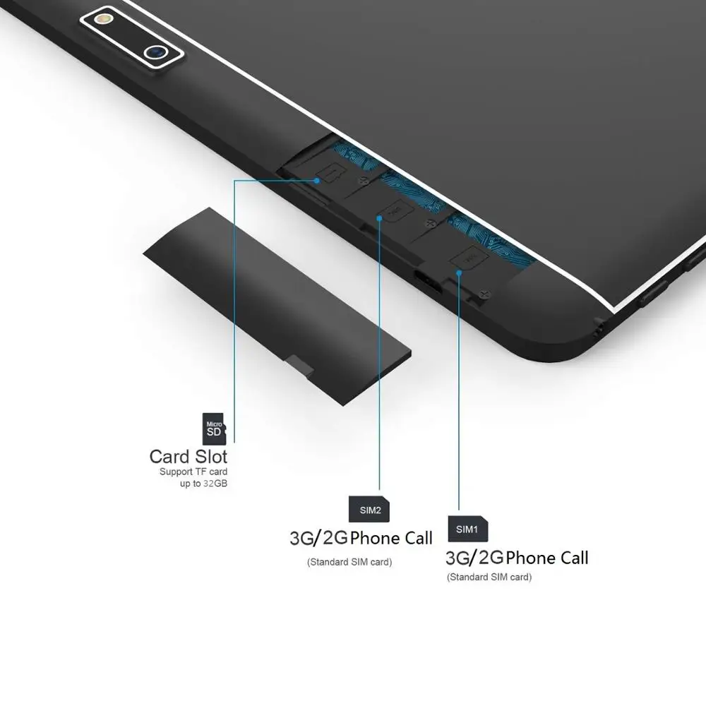 ZKT1002 10,1 дюймовый планшетный ПК планшет на Android 1280*800 ips 2 ГБ 32 ГБ Dual SIM 3g четырехъядерный Android 7,0 WiFi